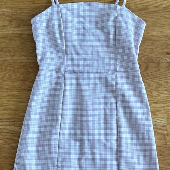 Dry Goods Originality NWOT Strappy Pink & Creme Plaid Dress (S) - Picture 3 of 10
